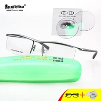 prescription eyeglasses pure titanium frame tr90 temple glasses frame fill resin lenses optical glasses customize spectacles