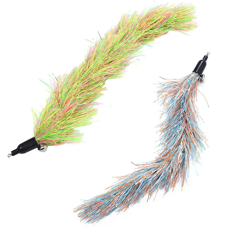 

2 Pcs/Set Replacement Cat Wand Toy Refill Funny Cat Interactive Teaser Toys With Small Bell Kitten Exercise Toy Cats Supplies