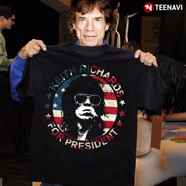 Футболка Keith Richards For American President (новая версия) | Мужская одежда