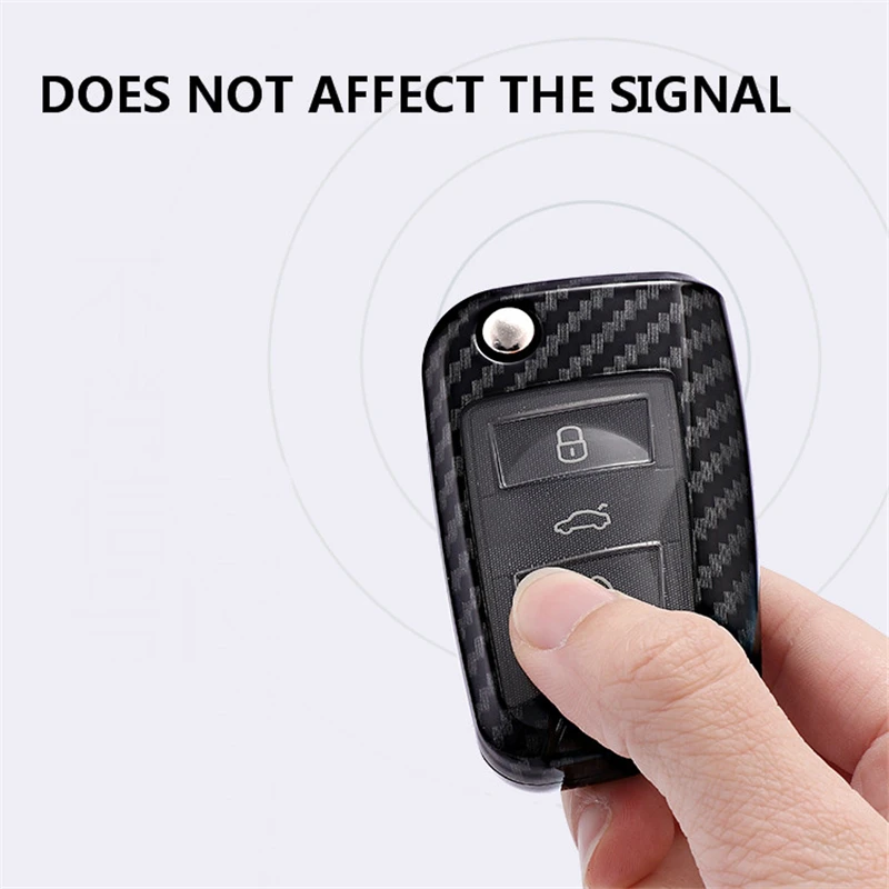 Модный защитный чехол для автомобильного ключа из поликарбоната и углеродного