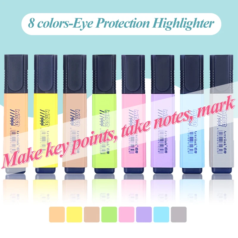 

Artriink Highlighter 4/8 Colors Fluorescent Highlighters Art Marker DIY Graffiti Outline School&Office Art Stationery Supplies