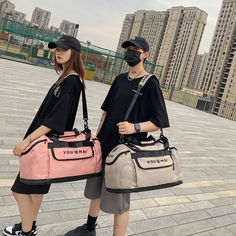 Dry Wet Separation Sports Fitness Bag Women's Training Swimming Bag Large Capacity Shoe Storage Travel Bag 2021