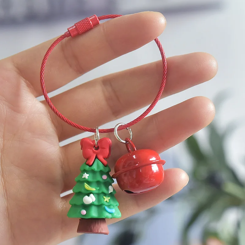 

2020 New Creastive Christmas Gift Keychain Cute Father Tree Snowman Car Key Chain Girl Bag Pendant Kids Friend Present