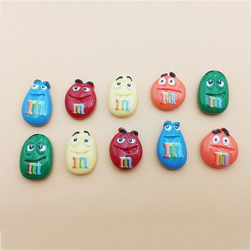 Новинка 2020 Мультяшные M бобы конфеты кабошон с плоским основанием имитация еды