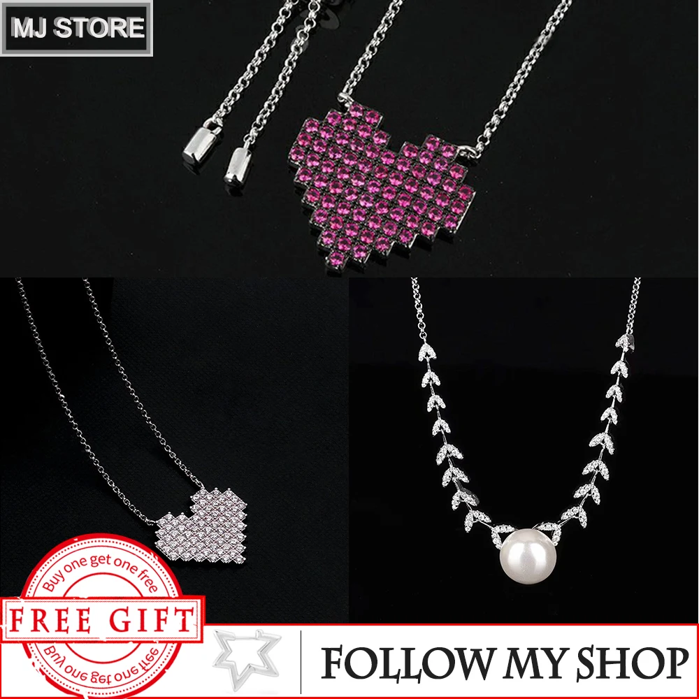 S925 стерлингового серебра любовь жемчужное ожерелье дизайн Простые Модные