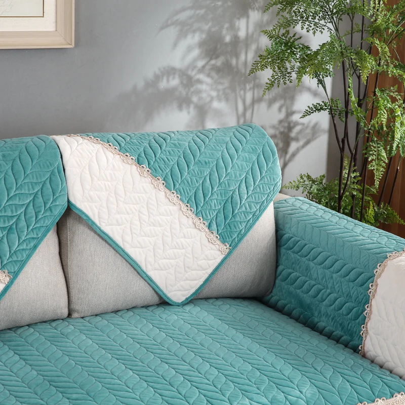 Бархатное полотенце для дивана плюшевое покрытие гостиной толстый материал