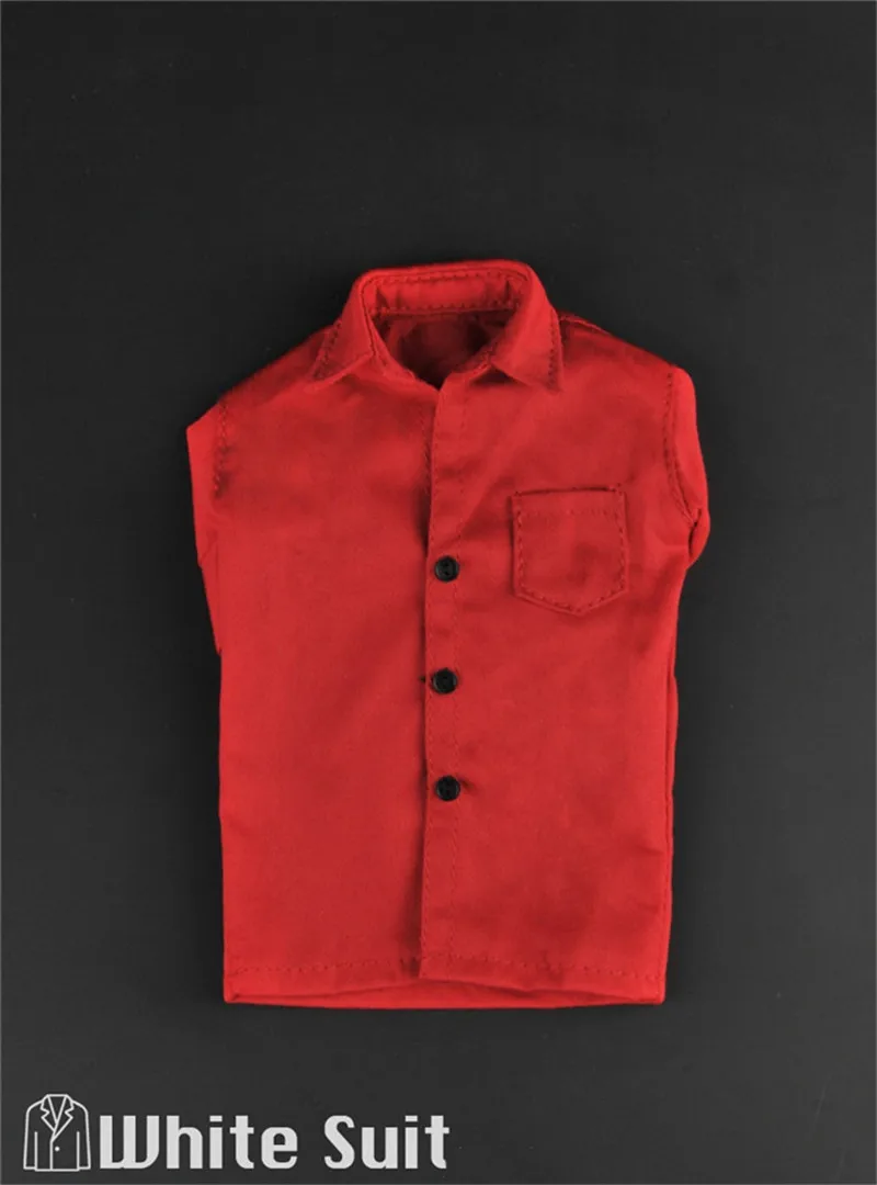 ZY5006 1/6 Male Soldier White Shirt Office Gentleman Red Suit Pants Trousers Clothing Set Business For 12 Inch Figure Body - купить по