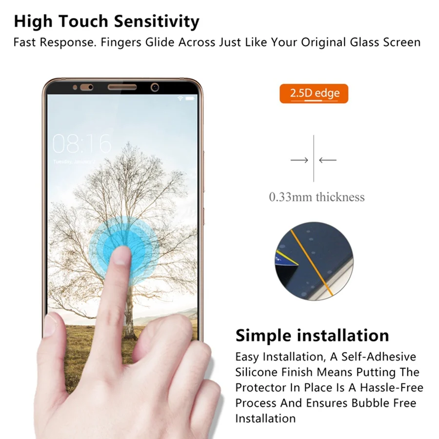 2 упаковки полное покрытие закаленное стекло для Huawei Mate 20x30 20 10 Pro Lite Полное