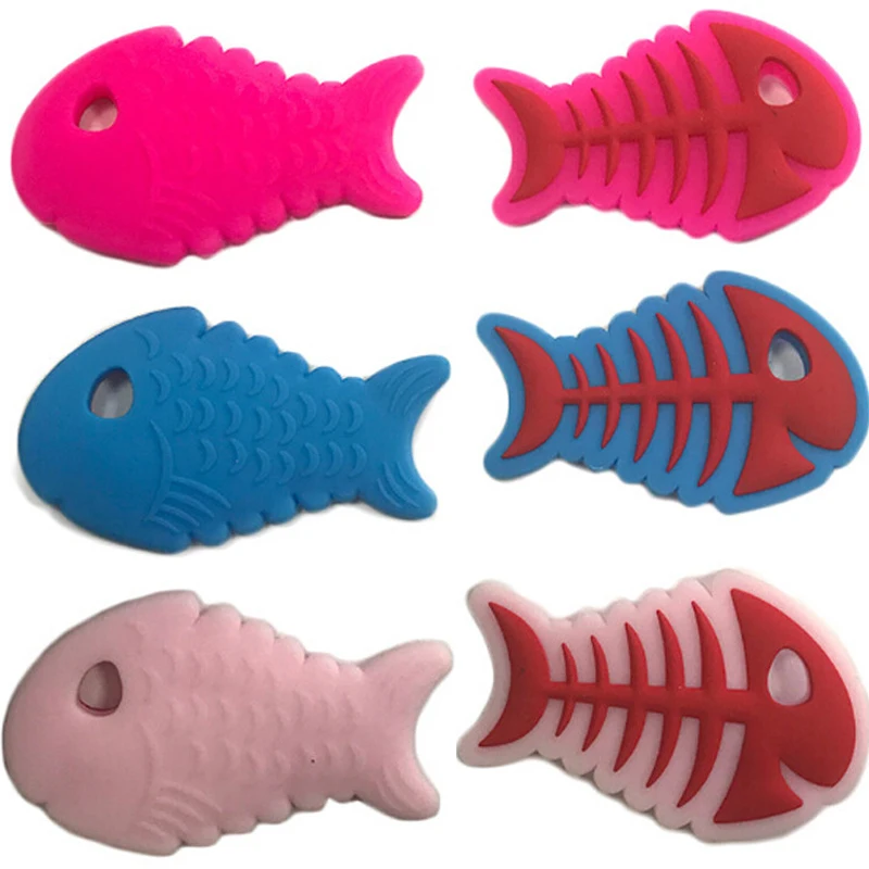 

24 Colors Silicone Teethers Animal Panda Hippo Fish Baby Ring Teether Silicone Chew Charms Baby Teething Gift Toddler Toy