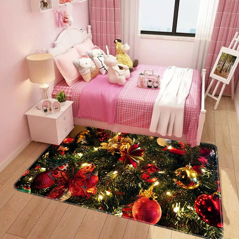 Новогодний ковер для украшения рождественской вечеринки Противоскользящие
