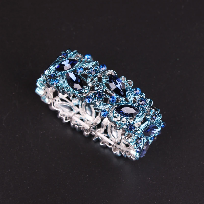 Модные браслеты-манжеты с кристаллами AAA браслеты большой эластичный браслет для