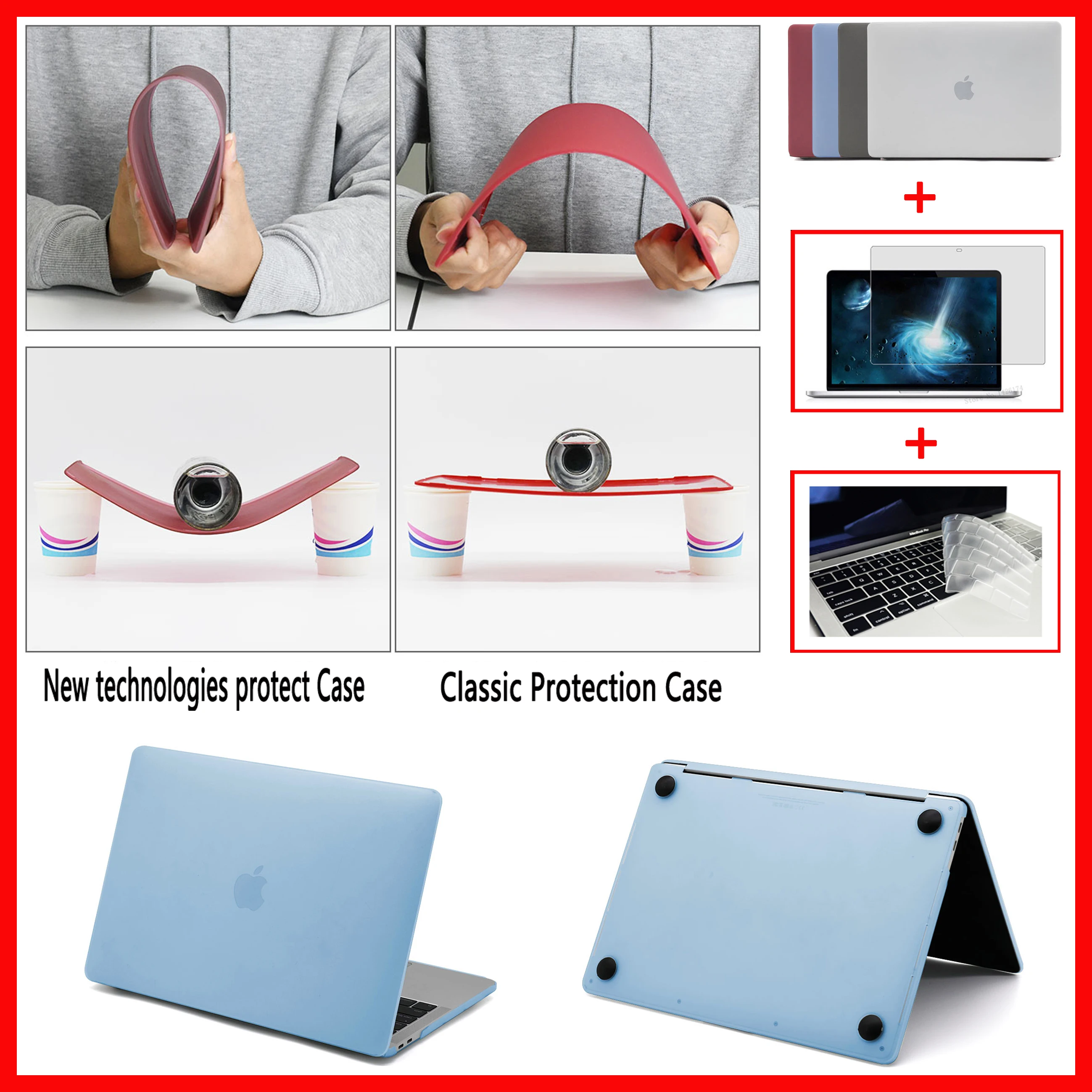 Чехол для ноутбука MacBook Air Pro 13 16 дюймов A1466&#x27A2141 нового A1932 A1706 A1708 A2159 с сенсорной