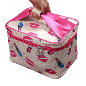 Женская Полосатая косметичка, чехол для путешествий, косметичка, органайзер, косметические принадлежности, аксессуары для хранения