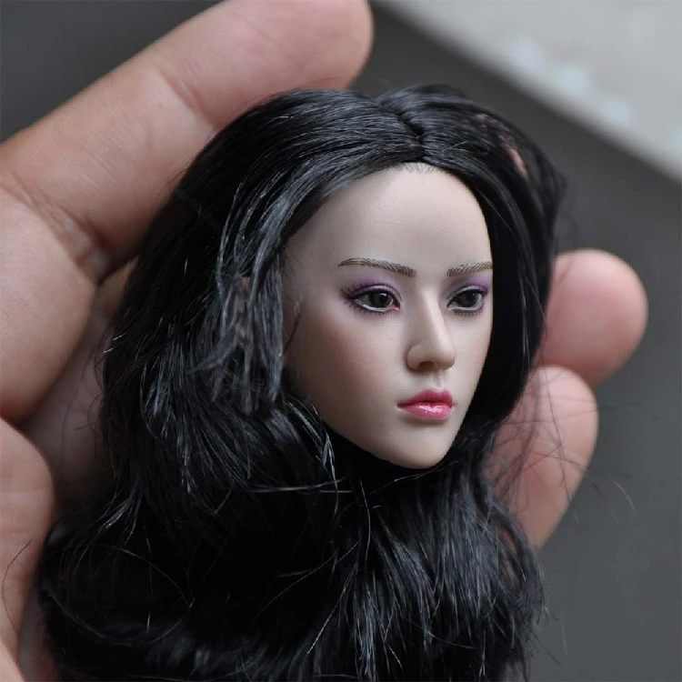 1/6 весы женская голова лепка с фиолетовыми тенями для век фантомный убийца резьба