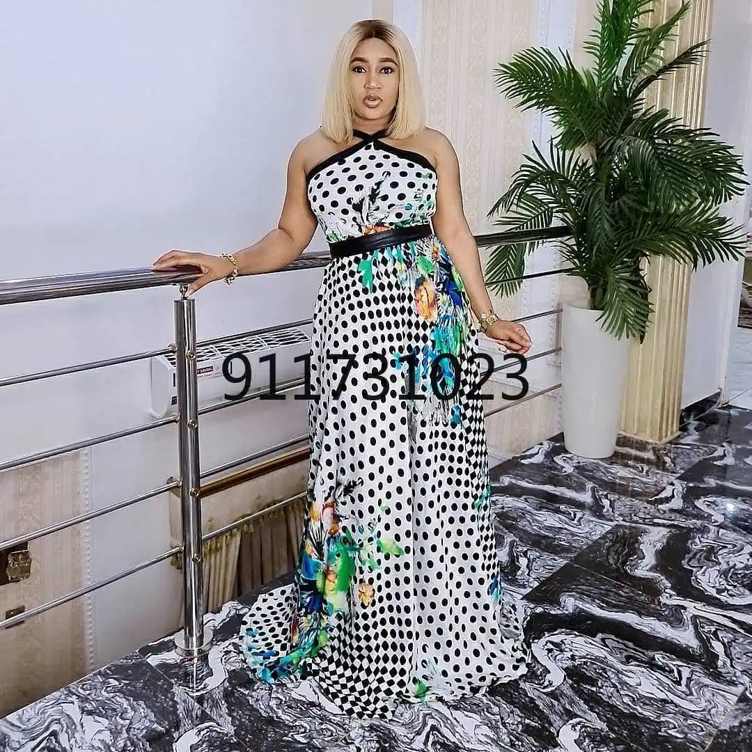 Африканские платья с принтом из полиэстера для женщин лето 2021 африканские