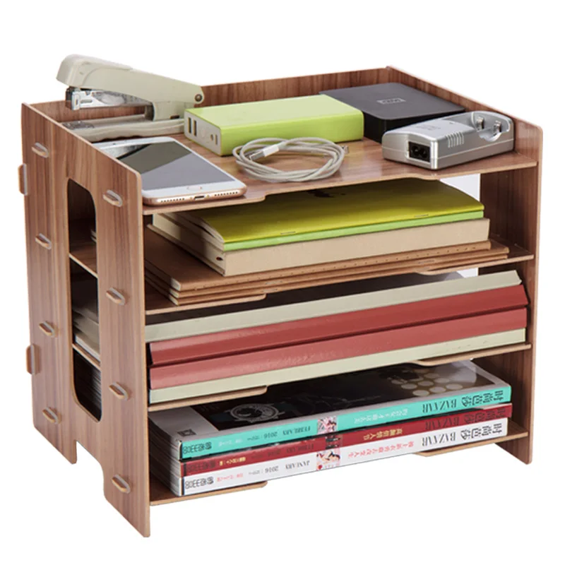 Деревянный Цветной офисный органайзер DIY шкаф для документов