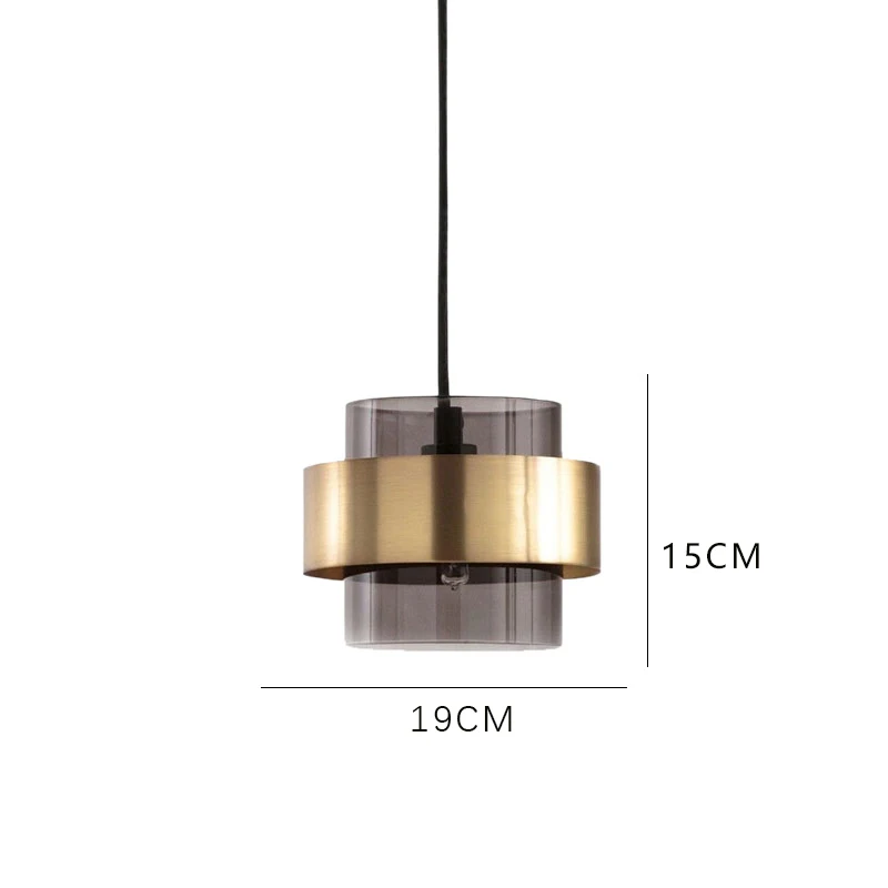 

Golden LED Pendant Lights Luxury Glass Hanging Lamp For bedside Bar Counter Living Room Decoration Modren Indoor Light Fixtures