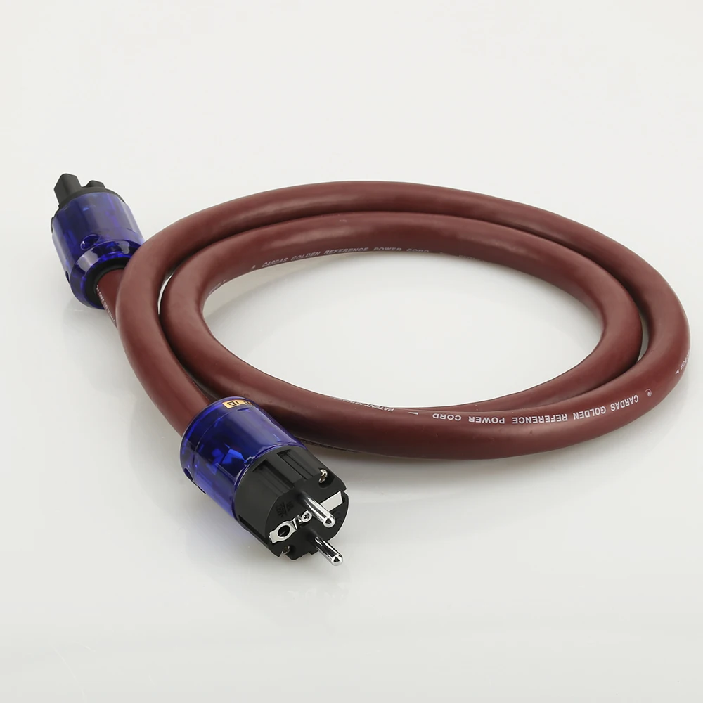 Кабель питания Hi Fi с вилкой Schuko для США и Европы Золотой кабель питания|power cord