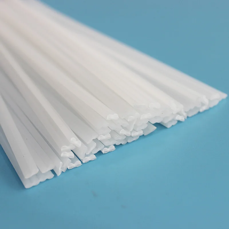 

10pcs White PP plastic welding rods, Double round 2.5x5mm, Length 250mm+/-5mm