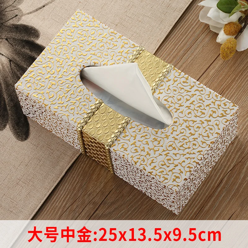 

Leather Luxury Tissue Box Modern Nordic Creative Paper Storage Tissue Box Storage Living Room Boite Mouchoir Home Decor DG50TB