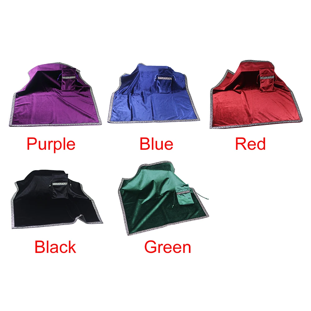 

Accessories Soft Altar Velvet Anti-Static Astrology Tapestry Tarot Table Cloth With Card Bag Thick Board Game Ceremony
