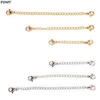 57 510cm tone extended extension tail chain lobster clasps connector for diy jewelry making findings bracelet necklace