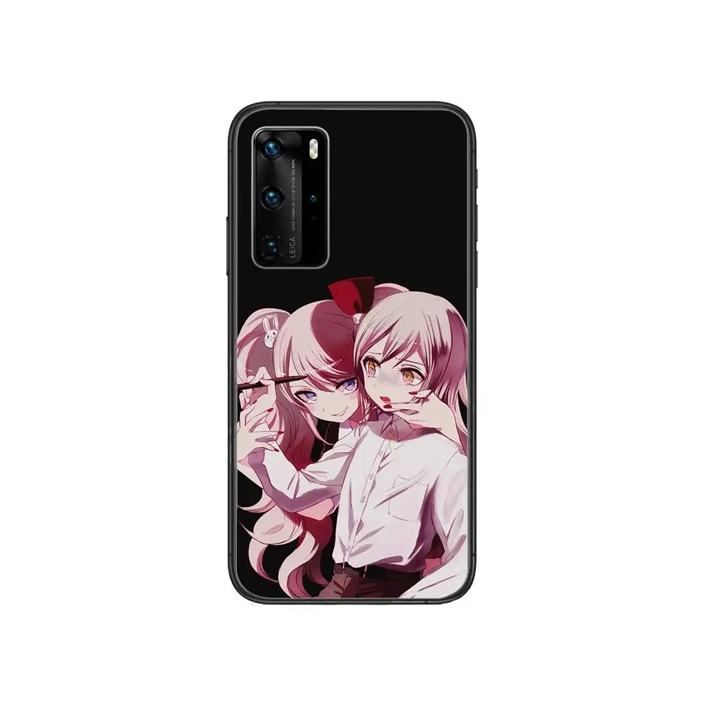 

Anime DANGANRONPA style Clear Phone Case For Huawei Honor 20 10 9 8A 7 5T X Pro Lite 5G Black Etui Coque Hoesjes Comic Fash