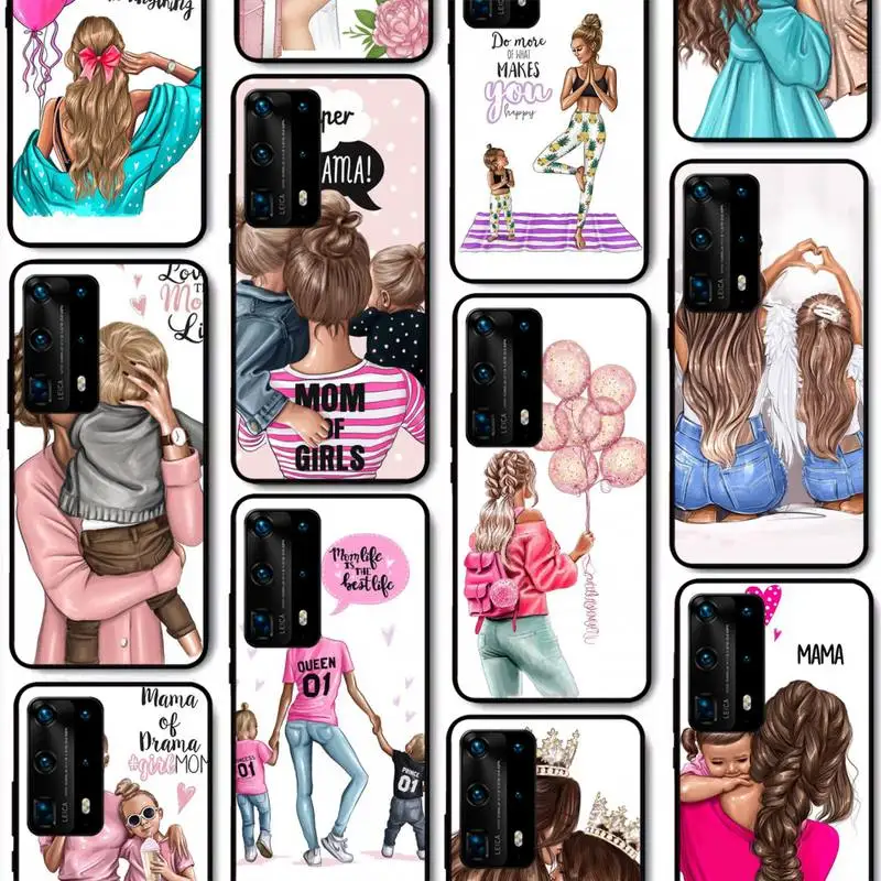 

Mom Baby Phone Case For Huawei P40 P30 P20 Pro P10 Plus P9 P8 Lite P Smart Cover