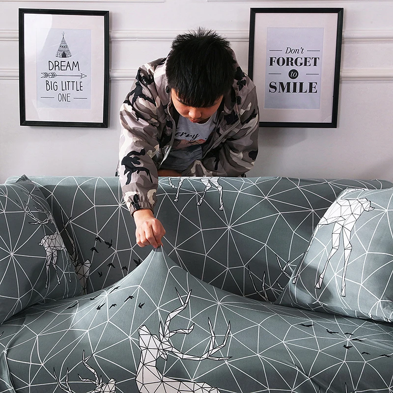 

1/2/3/4 Seater Sofa Cover Solid Color Simple All-inclusive Cushion Cover Single And Double Combination Sofa Protective Cover