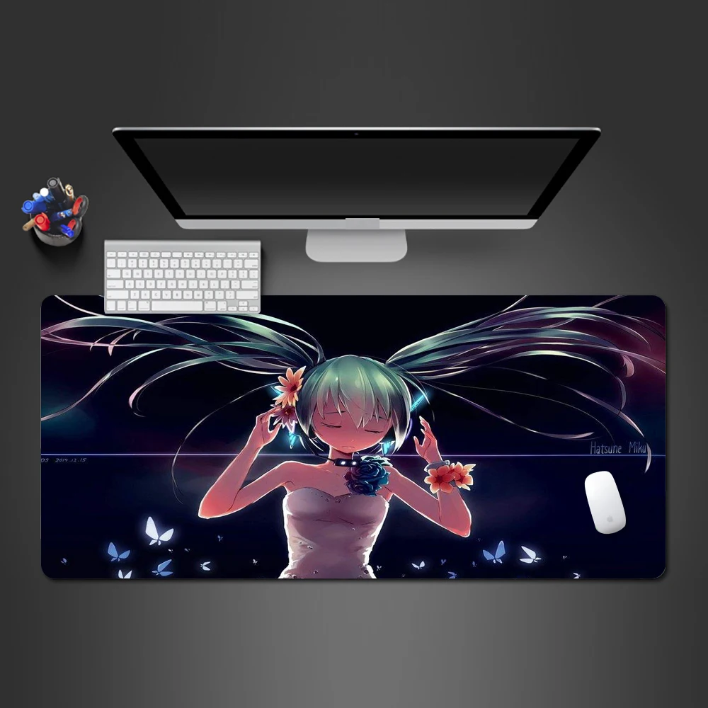 Хацунэ Мику Аниме Коврик для мыши Высокое качество Музыка девушки игровой