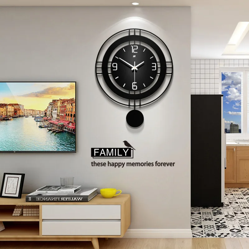 

Simple Clock Wall Clock Living Room Creative Home Decoration Wall Watch Bedroom Silent Clock Electronic Quartz Wall Clock