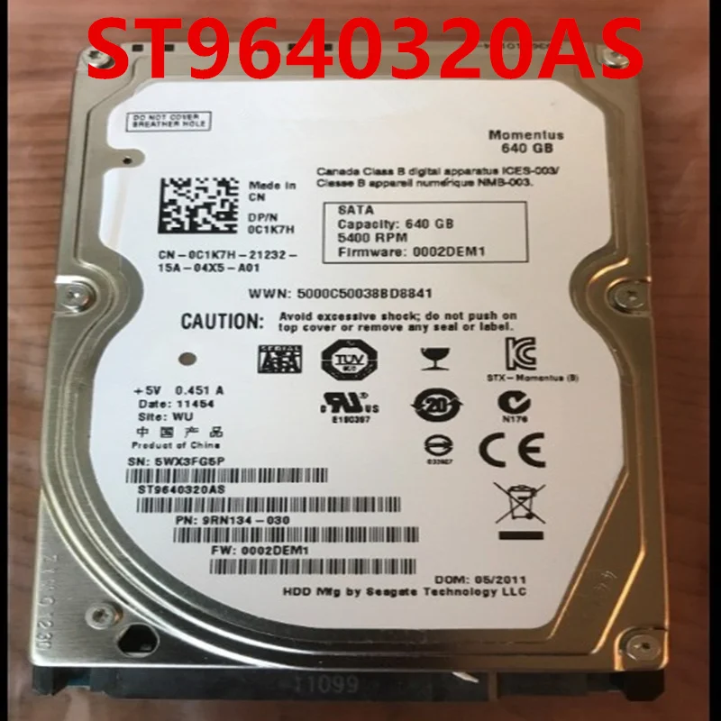 90%   HDD  Seagate 640  2, 5  8  SATA 5400 /   HDD  ST9640320AS