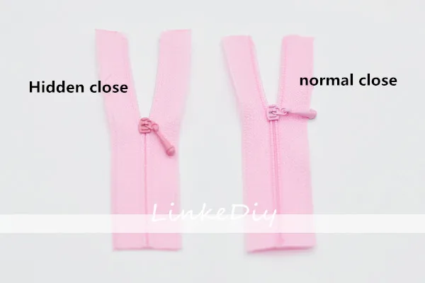 10pcs DIY doll Hidden Zipper 7cm Handmade Sewing Accessory Mini Zipper Doll Clothing Zipper for blyth bjd close end zipper