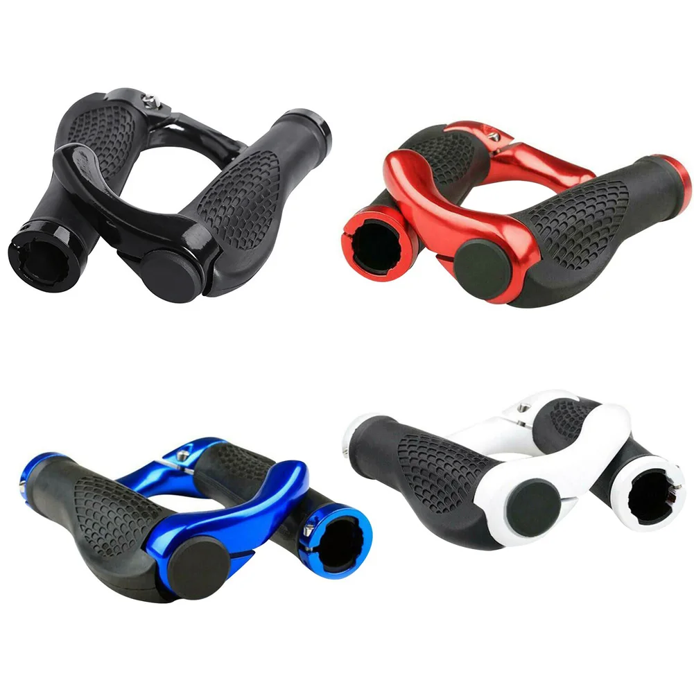 

Bicycle Grips Bicycle Handlebar Grip With Horns Scooter Grips Non- Non-Slip Rubber Bikes Grips White Bicycle Accessories Alloy