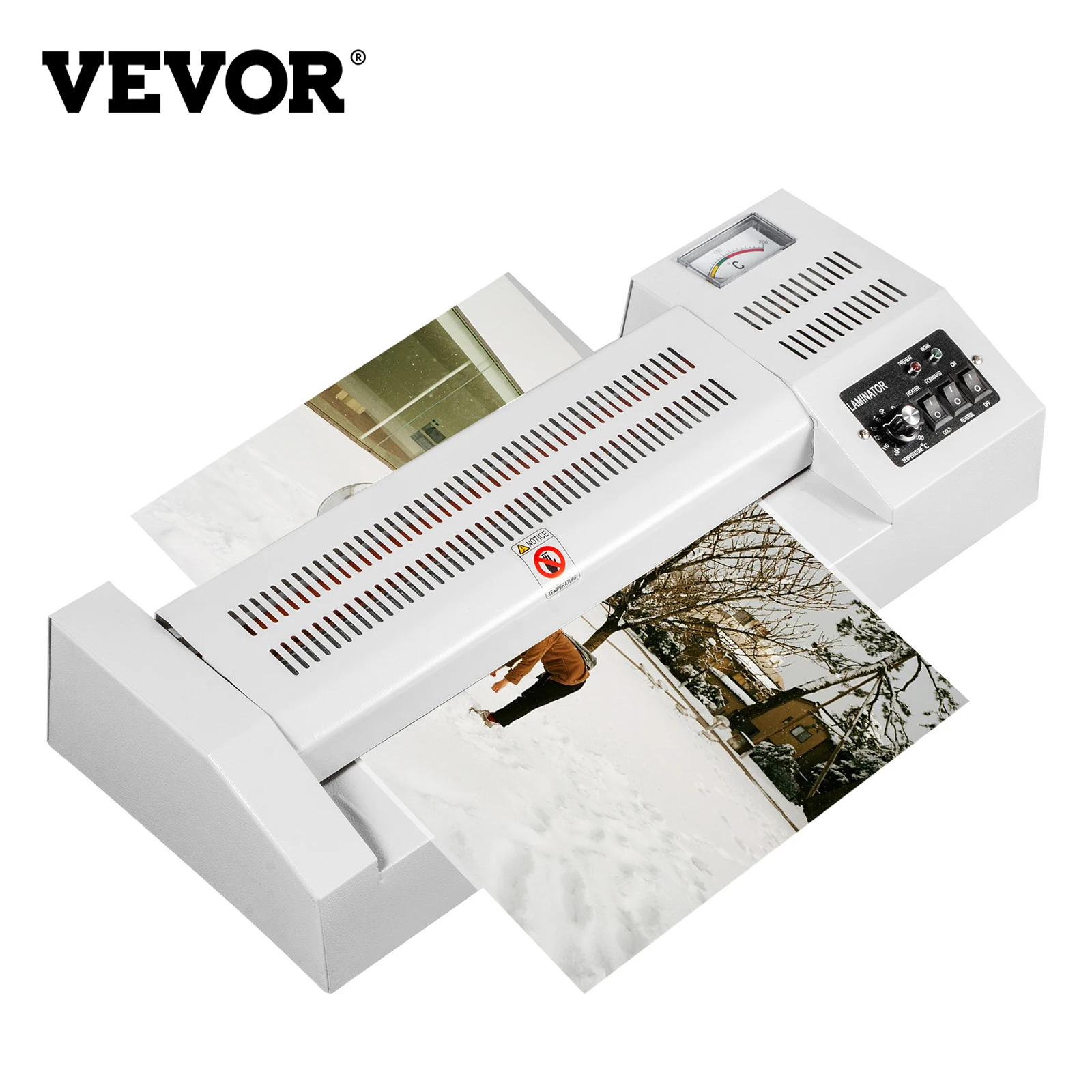 

VEVOR A3 A4 термопластичный герметичный аппарат портативный ламинатор 4 роликовая система для ламинирования фотографий файлов открыток или бук...