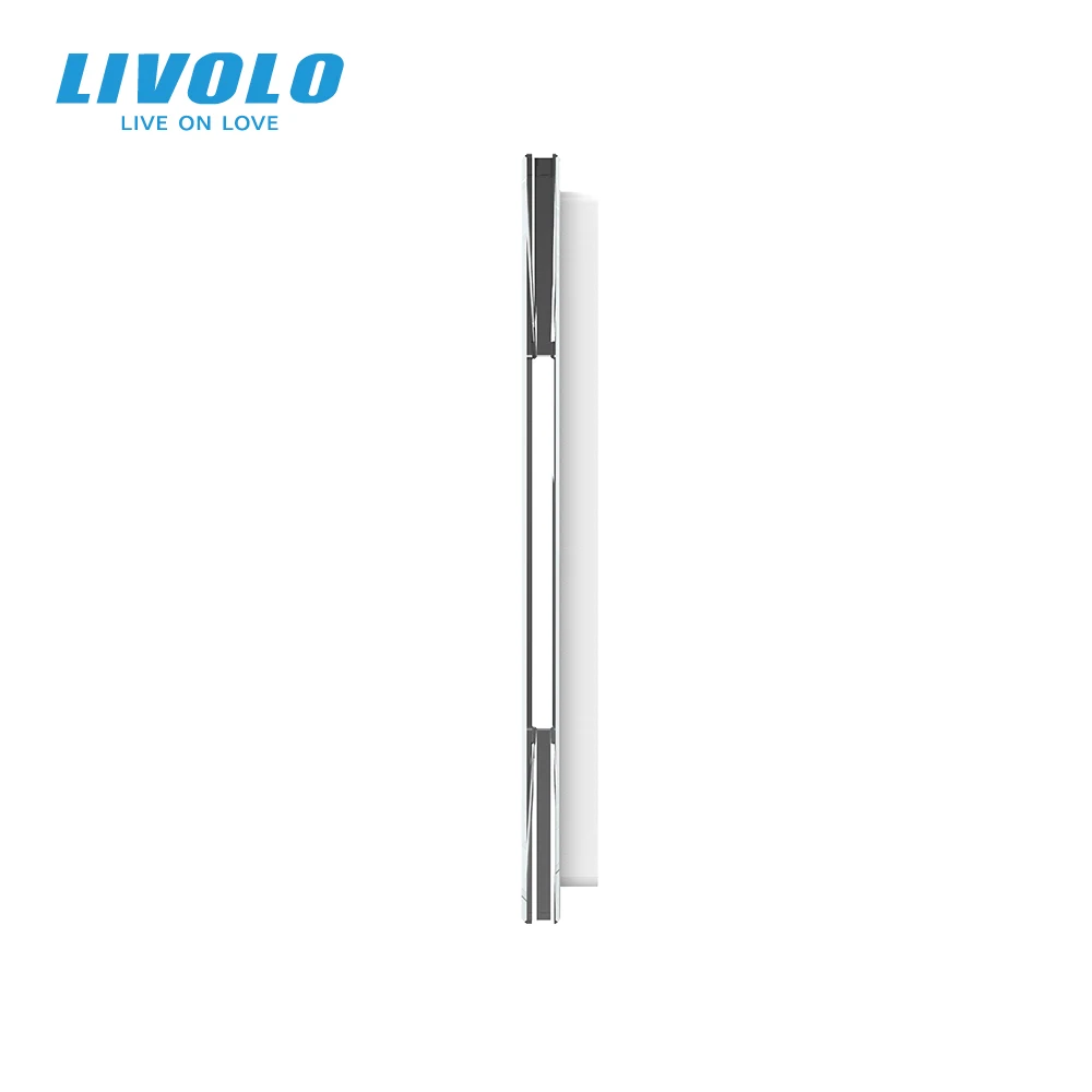 Роскошное белое жемчужное Хрустальное стекло Livolo 222 мм * 80 только панель тройная