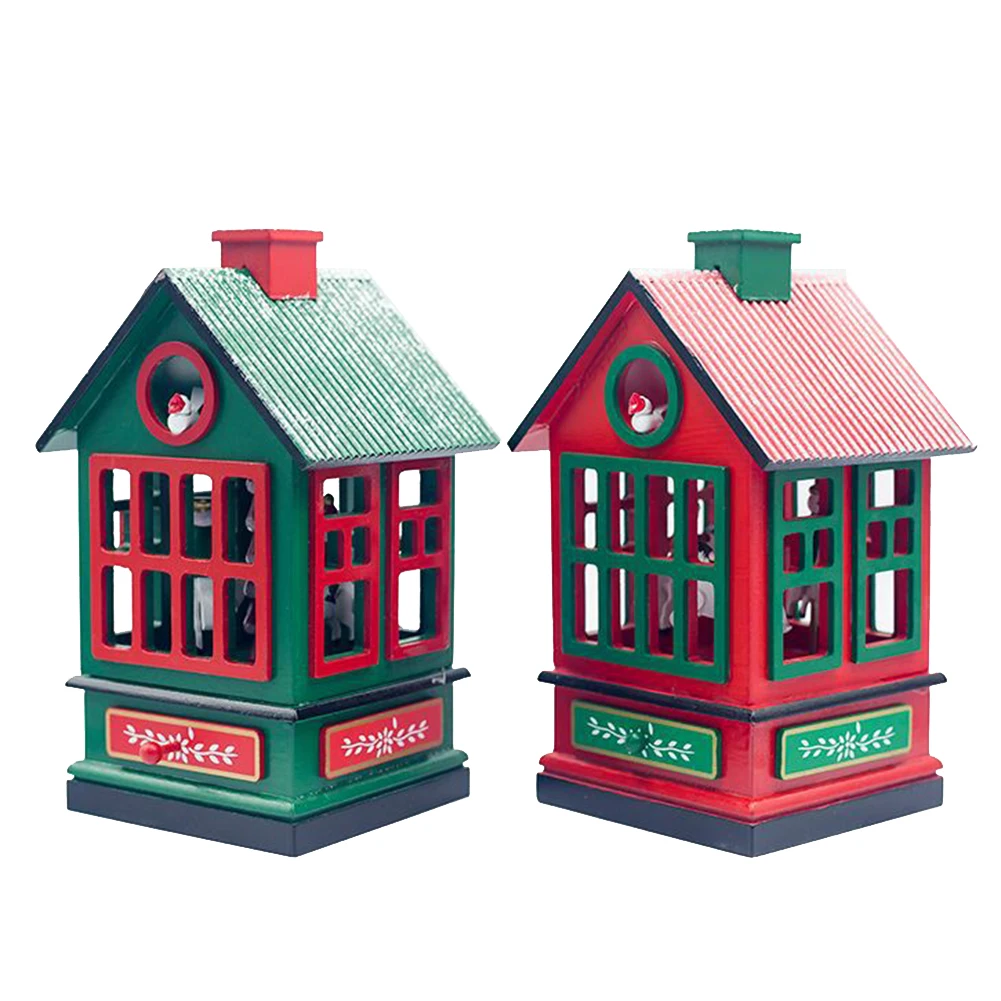 Рождественская карусель музыкальная шкатулка в форме дома украшения ремесла