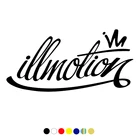 CS-451 # JDM illmotion забавная Автомобильная наклейка Водонепроницаемая Светоотражающая наклейка СеребристаяЧерная Виниловая Автомобильная наклейка без фона