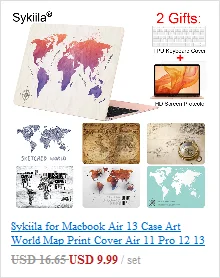 Чехол Sykiila для Macbook Air 11 13 Pro 12 13 15 чехол картина маслом оболочка A1706 A1707 A1989 Сенсорная панель Гог мрамор