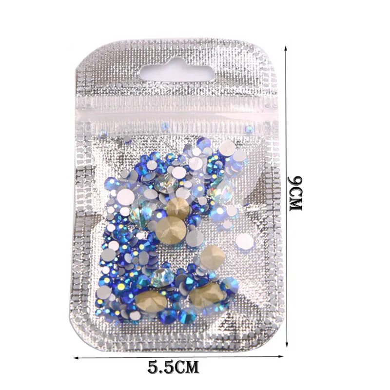 

300Pcs 16 Colors DIY 3D Glass Rhinestones Crystal Nail Art Accessories Decorations Acrylic Diamond Drill Tools