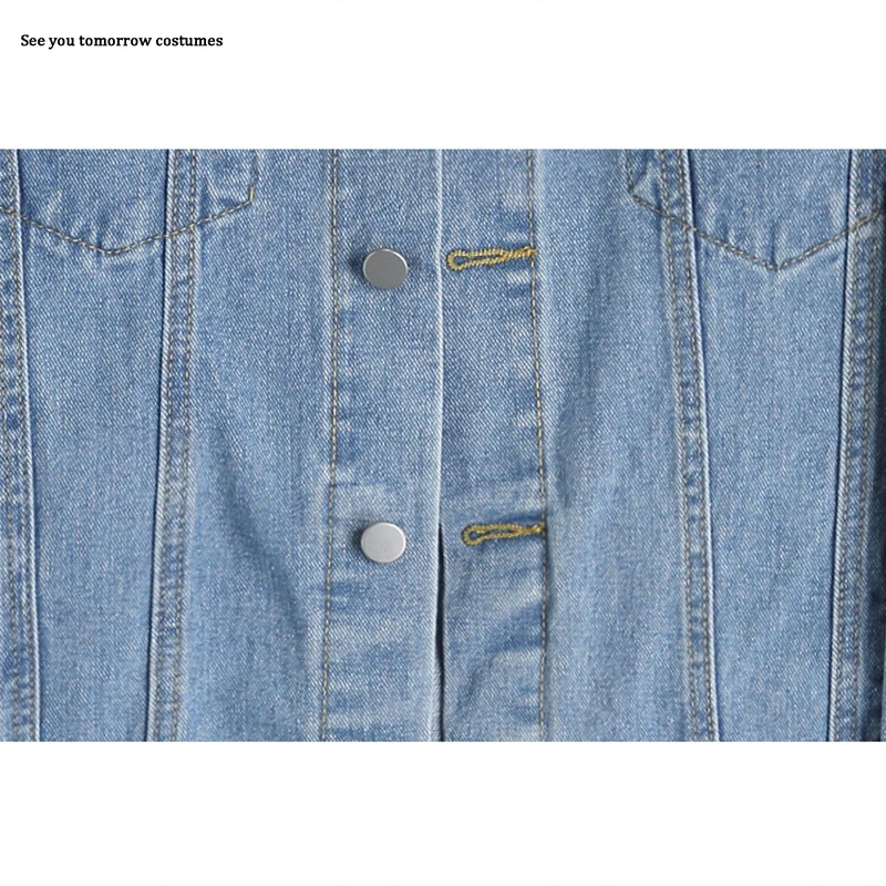 

2021 Fashion Streetwear Women's Denim Jacket Coat BF Jeans Outerwear Female Spring Autumn Casual Loose Cowboy Vintage Chic Tops