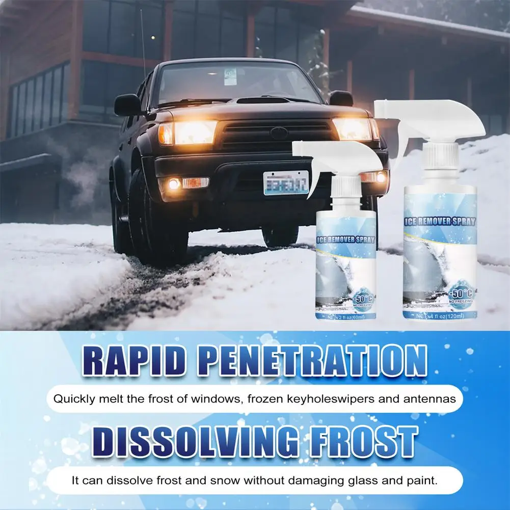 

De-Icer Spray For For Car Windshield Deicers - Dustproof Portable Anti Freeze Spray - Operates At -50c For Windshield Windows
