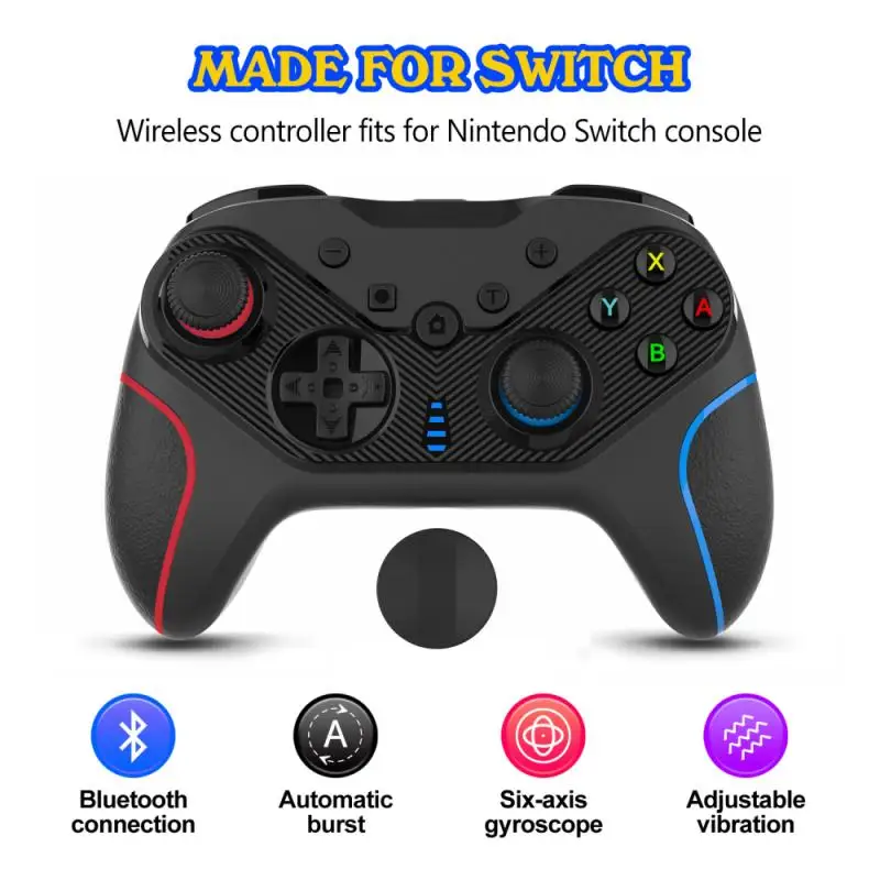 

Обновленный Bluetooth-совместимый геймпад для N-Switch, контроллер переключателя Pro, беспроводной контроллер переключателя, геймпад, джойстик для П...