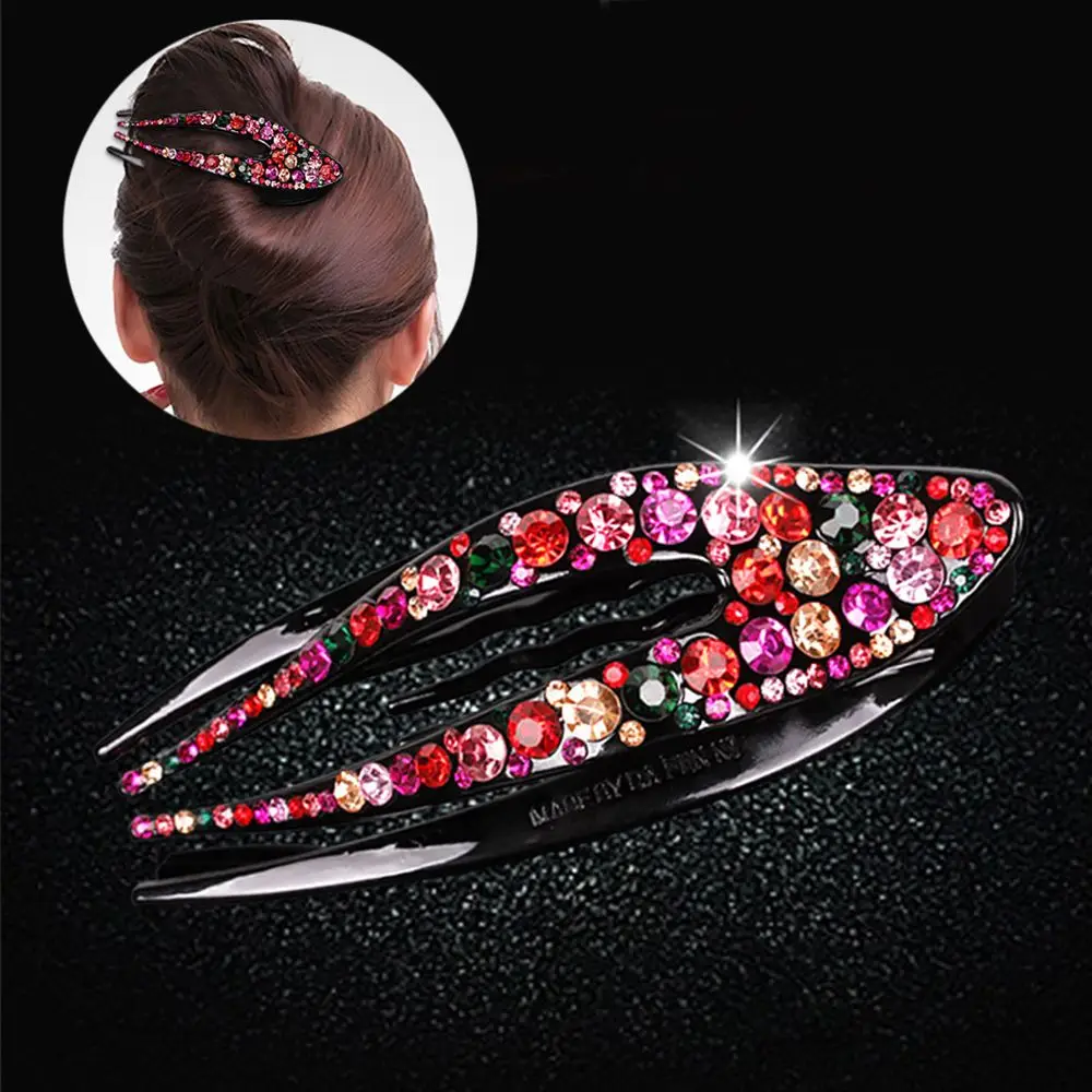 2020 корейский стиль Женская заколка для волос верхняя боковая Стразы Утконос