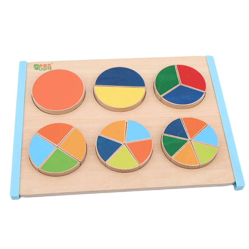 Детская деревянная Математическая головоломка в форме круга для раннего