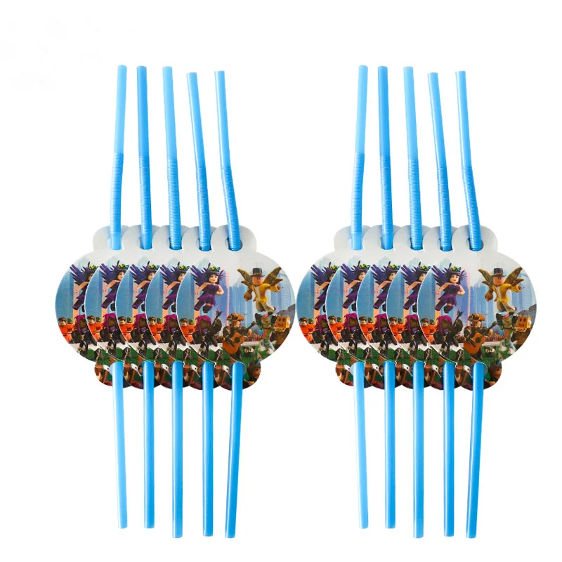 Roblo украшения для дня рождения Robloxs шары набор одноразовой посуды бумажная