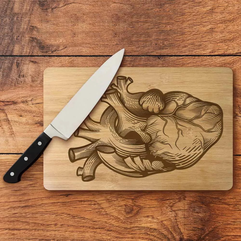 Анатомическая разделочная доска в форме сердца винтажный медицинский декор для