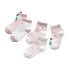 5 парпартия, детские носки весенние тонкие детские кавайные носки из сетчатого материала для девочек, хлопковые носки для новорожденных мальчиков и малышей, новогодние теплые носки