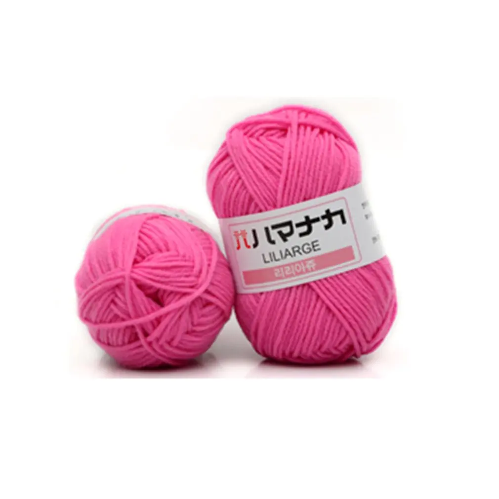 

4 Shares Milk Cotton Yarn Fine Quality Hand-Knitting Thread Soft Warm DIY Cotton Threads Baby Wool for Hand Knitting Crochet Yar