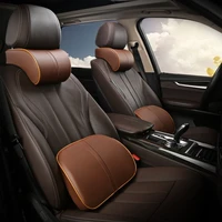 high quality car headrest space memory cotton leather neck pillow four seasons neck pillow car accessories